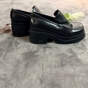 Vintage Xhilaration Women's Y2K Black Platform Loafers